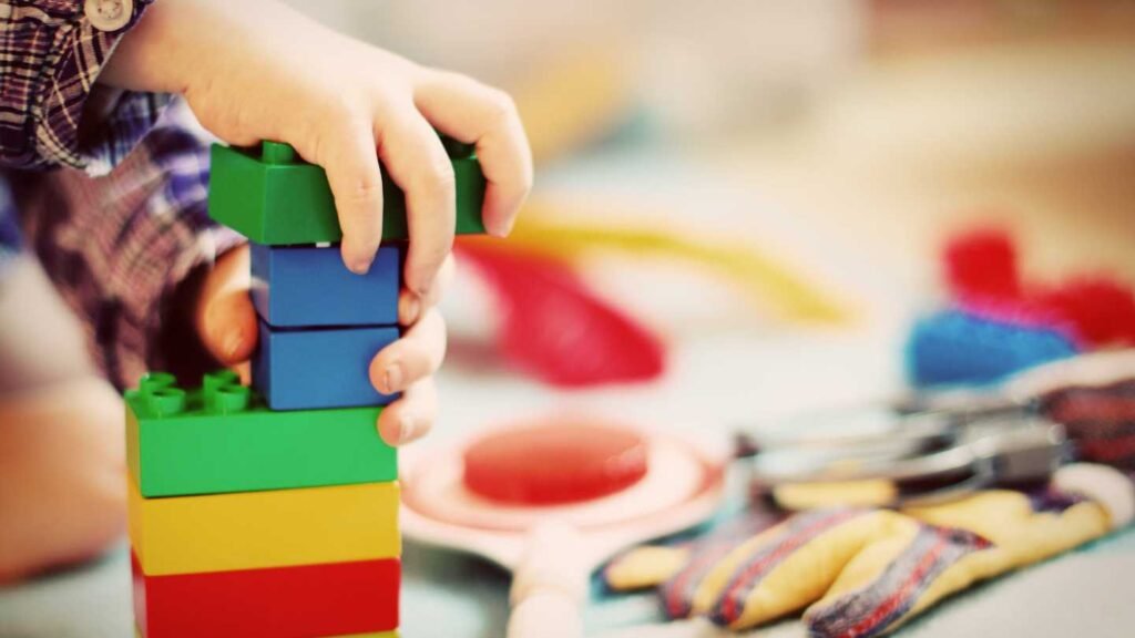 Building With Blocks is a Fun Activities to Encourage Independent Play For Toddlers