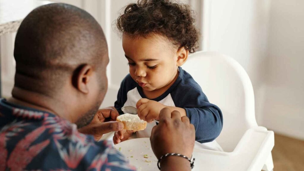 Baby Happy Eating at Home