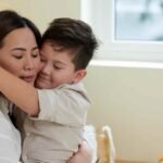 Mom Hug Her Boy - does daycare affect attachment